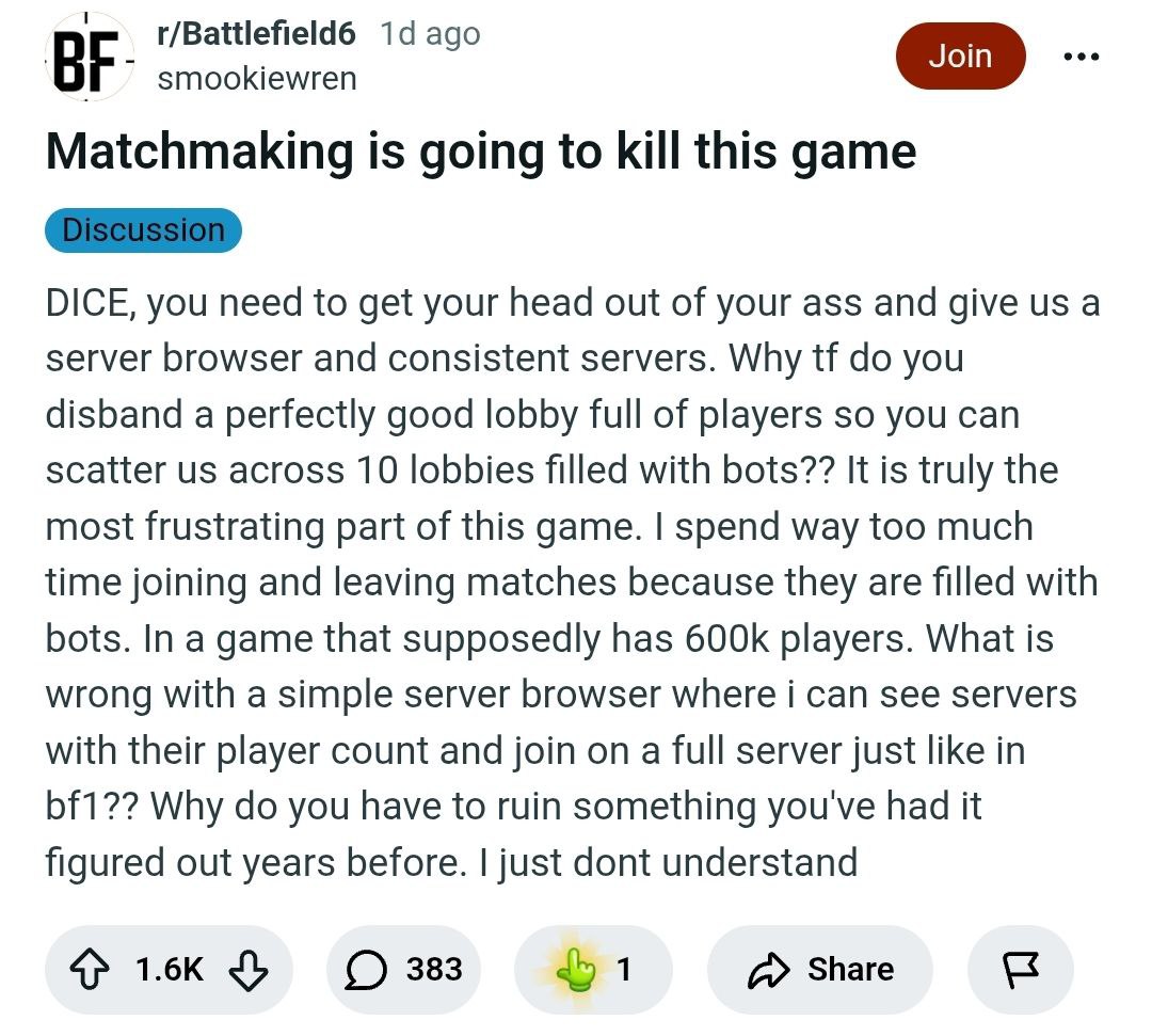 بهروزرسانی جدید Battlefield 6 برای رفع مشکلات matchmaking