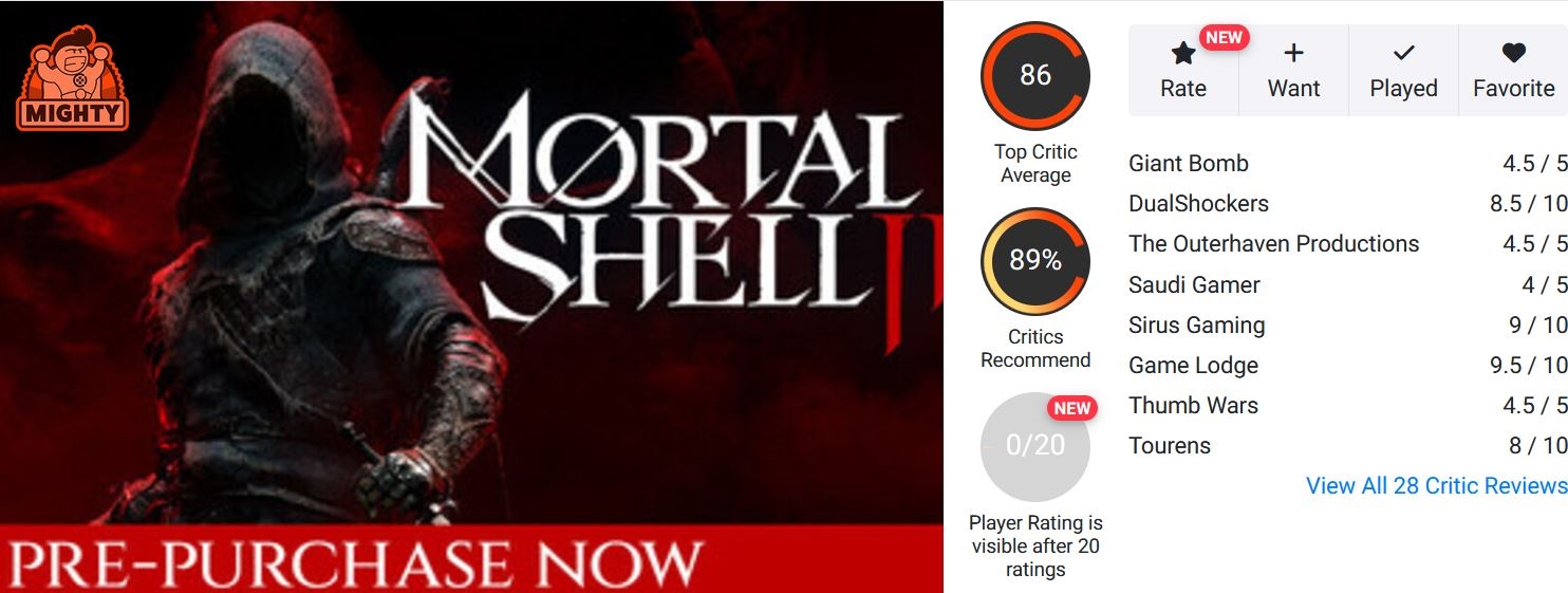 بررسی نقدها و نمرات بازی Mortal Shell 2 از سوی منتقدان