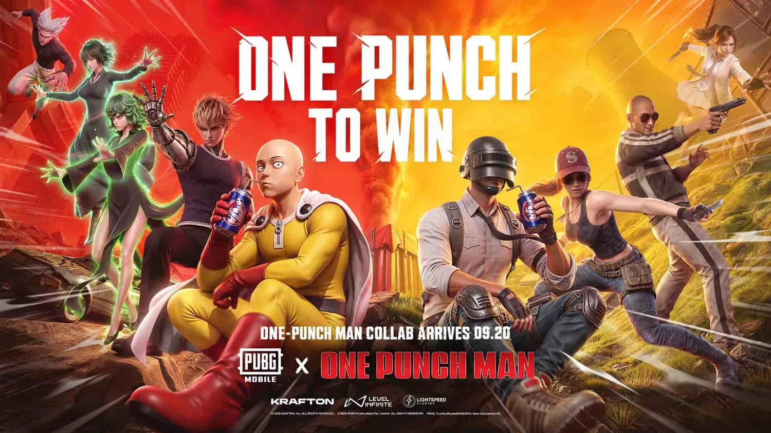 همکاری حماسی PUBG Mobile و One Punch Man با آیتم‌های خیره کننده آغاز شد