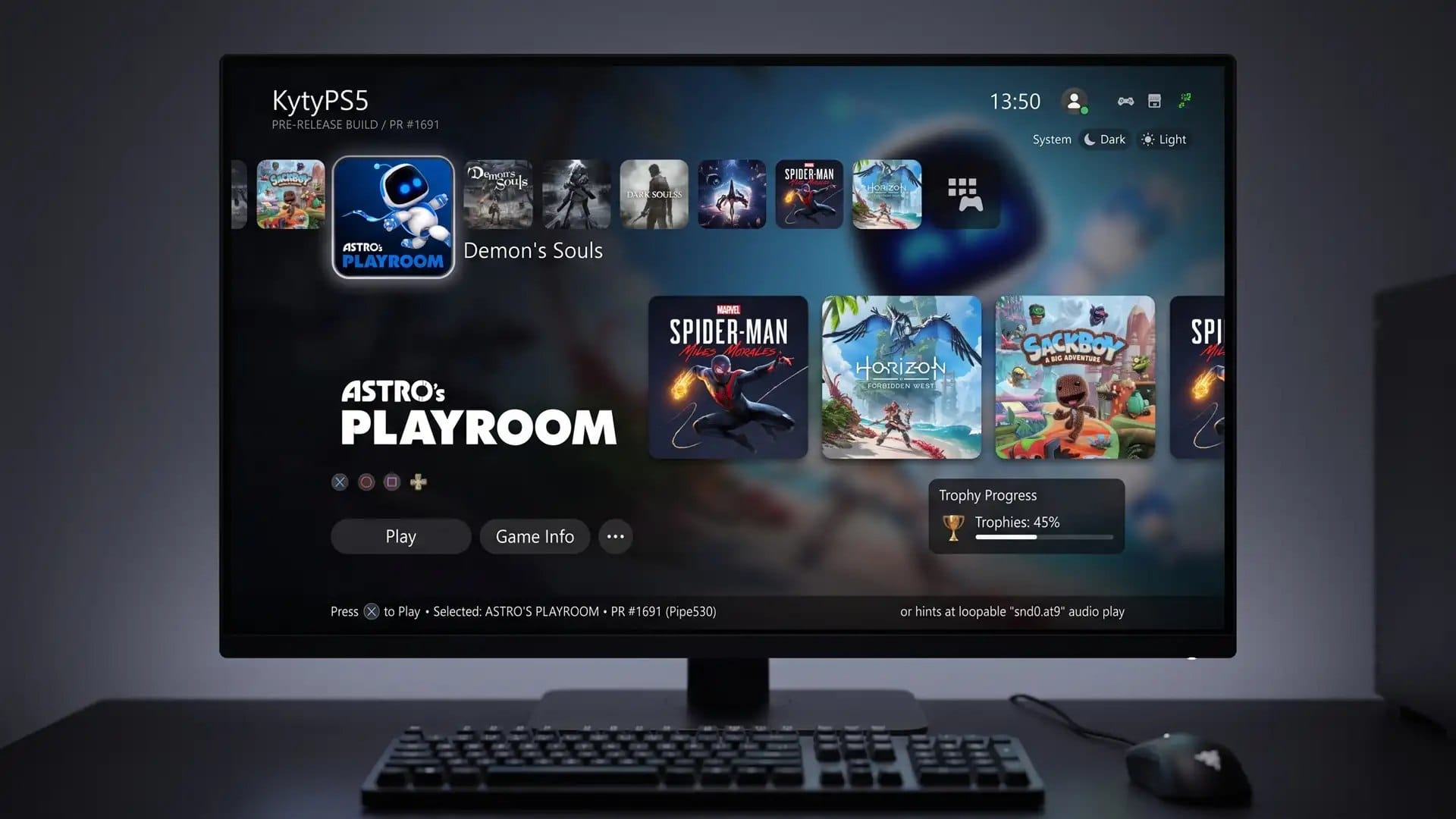 بازطراحی رابط کاربری KytyPS5 با الگوبرداری از منوی PlayStation 5