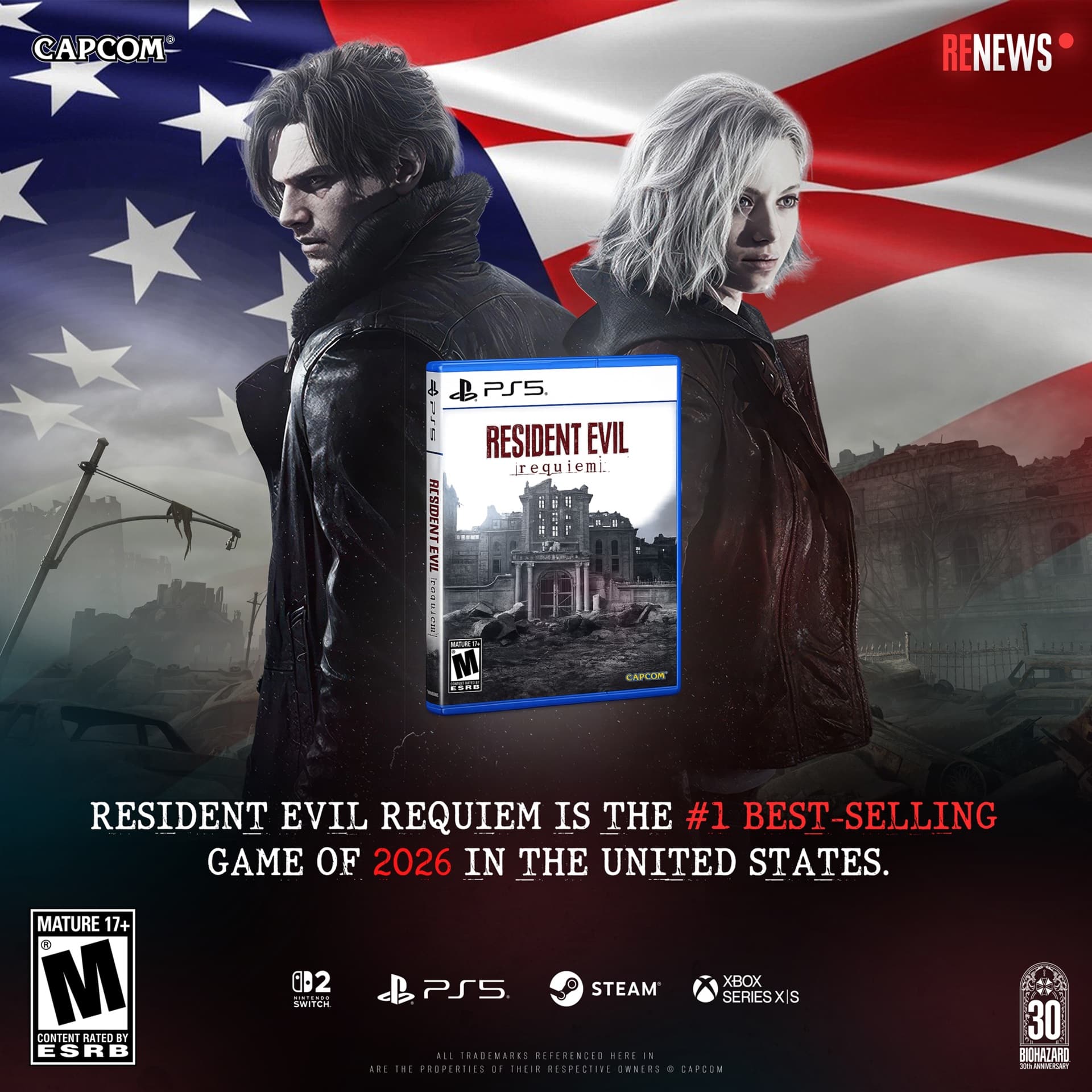 تسخیر صدر فروش آمریکا با Resident Evil Requiem و تحلیلی از رتبه‌بندی ۲۰۲۶